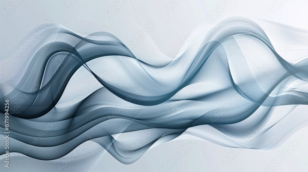 Poster abstract grey background poster with dynamic waves. technology network illustration.