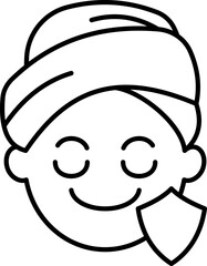 facial face skincare line icon