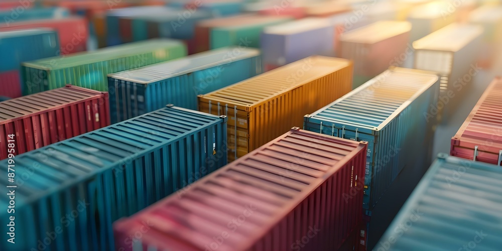Poster intelligent containers enhance logistics by optimizing storage and transport in realtime. concept lo