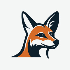 Obraz premium Majestic Jackal Silhouette Logo: Emblem of Elegance and Wilderness