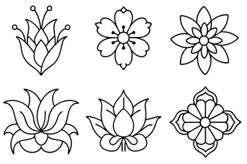 Floral Line Art Elegant flower sketches with finesse