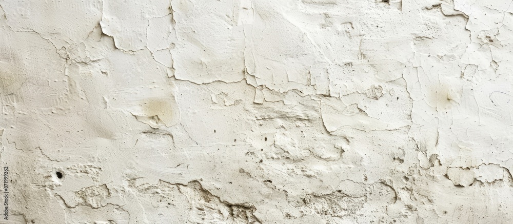 Poster High-quality wallpaper with a vintage white textured wall design, ideal for displaying text with ample copy space image.