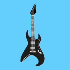 Obraz premium Versatile Vector Illustration of an Electric Guitar Silhouette for Web, Mobile, and Infographics