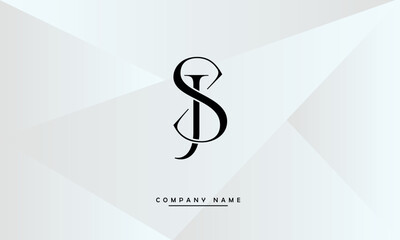 JS, SJ, J, S Abstract Letters Logo Monogram