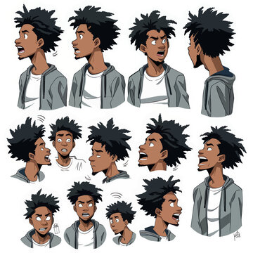 Animated Character Facial Expressions Sheet