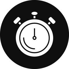 Efficiency Measure Glyph Black Circle Icon