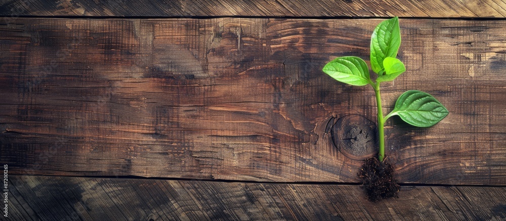 Poster sprout background with open board and copy space image.