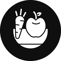Diet Glyph Black Circle Icon