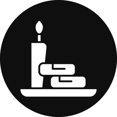 Spa Glyph Black Circle Icon