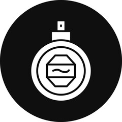 Perfume Glyph Black Circle Icon