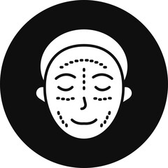 Plastic Surgery Glyph Black Circle Icon
