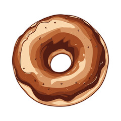 Donut Trio Flat Vector Illustration