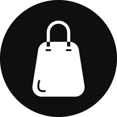 Shopping Bag Glyph Black Circle Icon