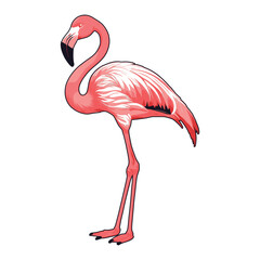 Hand Drawn Flamingo Vector Illustration