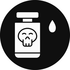 Poison Glyph Black Circle Icon