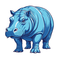 Hand Drawn Hippopotamus Illustration