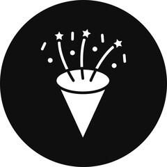 Party Propper Glyph Black Circle Icon