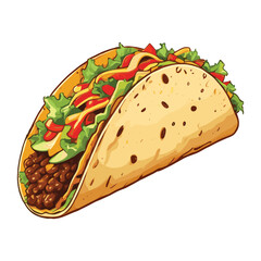 Hand Drawn Taco Illustration