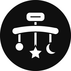 Toy Glyph Black Circle Icon