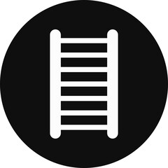 Ladder Glyph Black Circle Icon