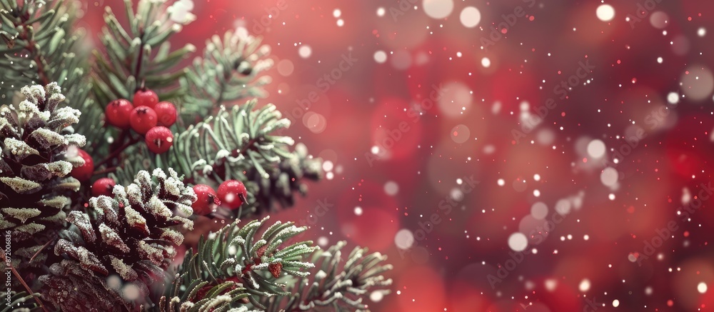 Poster A Christmas-themed backdrop with a focused image and ample copy space image available for text or design.