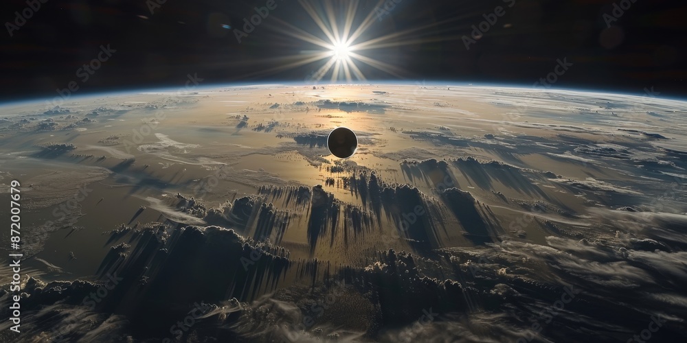 Canvas Prints solar eclipse from space