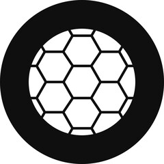 Fototapeta premium Football Glyph Black Circle Icon