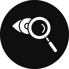 Detection Glyph Black Circle Icon