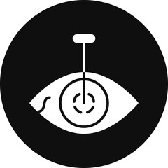 Eye Surgery Glyph Black Circle Icon