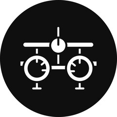 Optometrist Glyph Black Circle Icon
