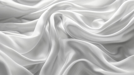 Fototapeta premium Calm Textures: Abstract Grey Fabric Waves with Soft Visual Appeal, Creating an Elegant and Serene Backdrop