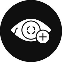 Hyperopia Glyph Black Circle Icon