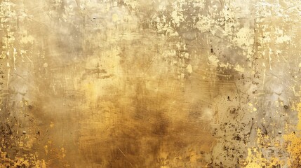 Abstract gold on beige wall background texture with distressed, grunge vintage style and rough texture.