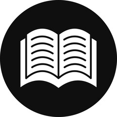 Learning Glyph Black Circle Icon