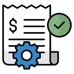Invoice Processing  Icon Element For Design