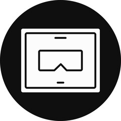 Fototapeta premium Tablet Glyph Black Circle Icon