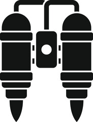 Jetpack with two fuel tanks is ready for flying