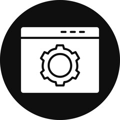 Setting Glyph Black Circle Icon