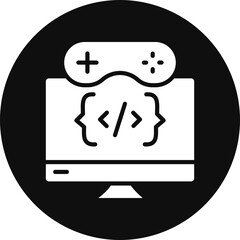 Development Plan Glyph Black Circle Icon