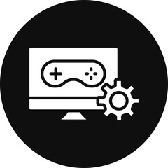 Project Management Glyph Black Circle Icon