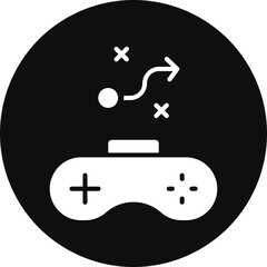Strategy Glyph Black Circle Icon