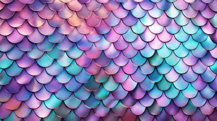 Holographic texture of mermaid tail scales. Fish skin magic background.