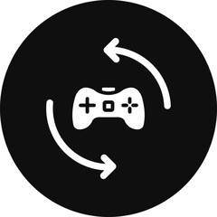 Automation Glyph Black Circle Icon