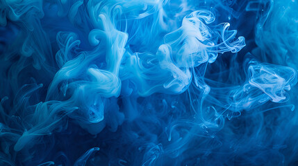 Neon Soft Fog on Dark Background ,Blue smoke texture background, abstract soft steam pattern ,blue smoke on a black background
