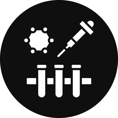 Disruption Glyph Black Circle Icon