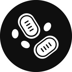 Thrombosis Vector Glyph Black Circle Icon