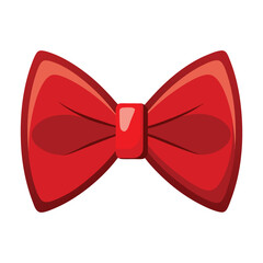 illustration of red bowtie isolated on white