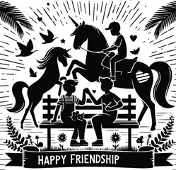 Happy Friendship Day Vector illustration art