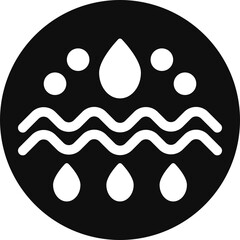 Moisturizing Vector Glyph Black Circle Icon