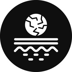Dry Skin Vector Glyph Black Circle Icon